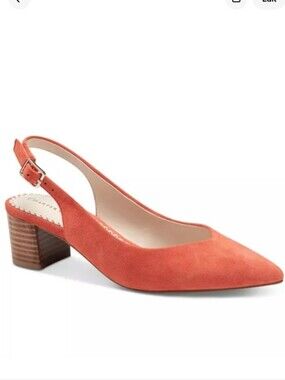 NWT Charter Club Audra Slingback Heels Orange IN BOX SIZE 5.5